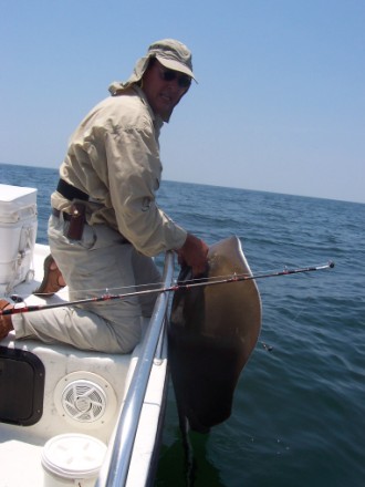 80 pound Sting Ray safely released
